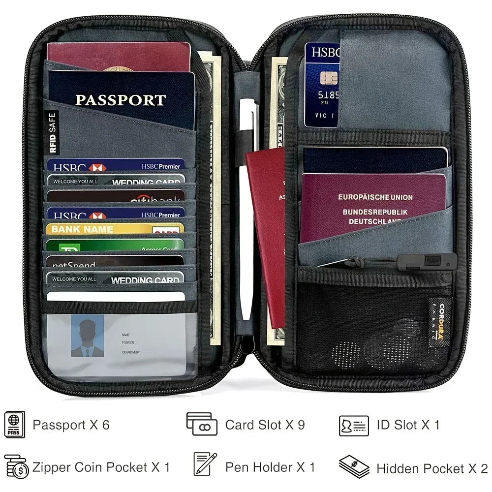 RFID Family Passport Wallet